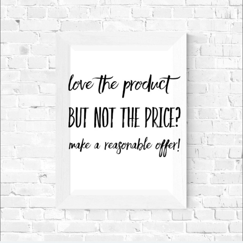 Open to reasonable offers unless otherwise stated!